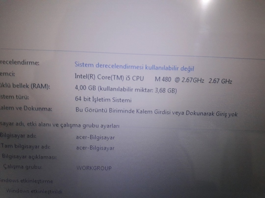 ACER ASPIRE 5742G I5 LAPTOP SIFIR GIBI SORUNSUZ CIFT EKRAN KARTLI - 3