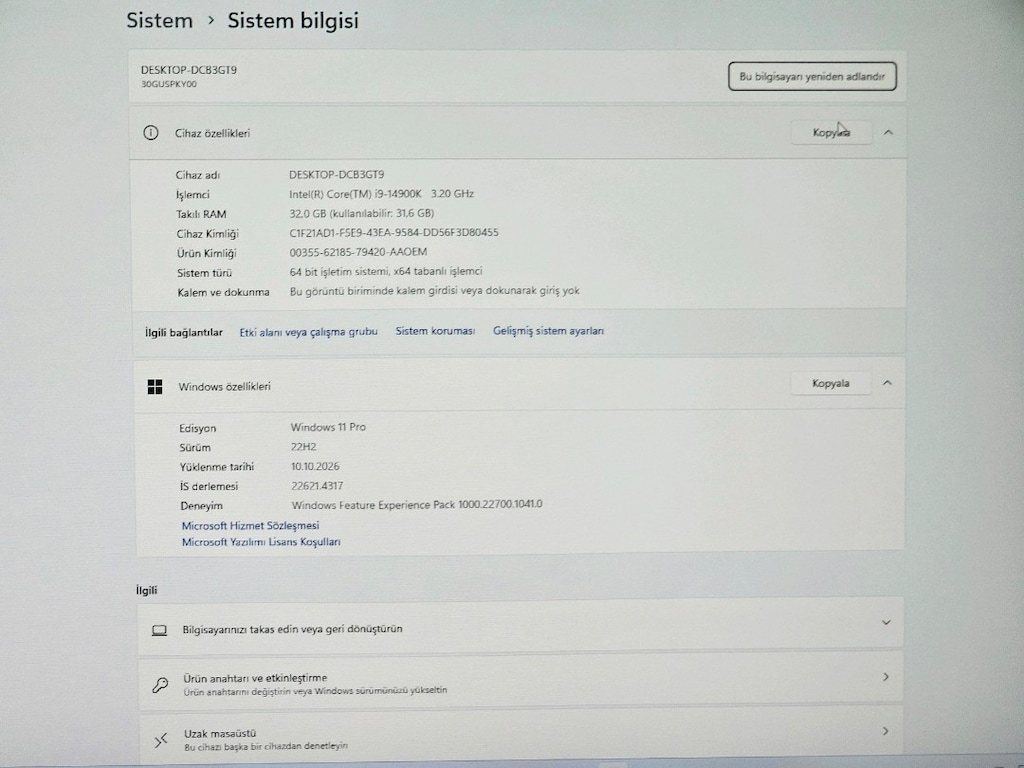 Lenovo ThinkStation P3 i9-14900K 32GB RTX 4000 ADA 20GB 1TB M2 SSD W11 - 2