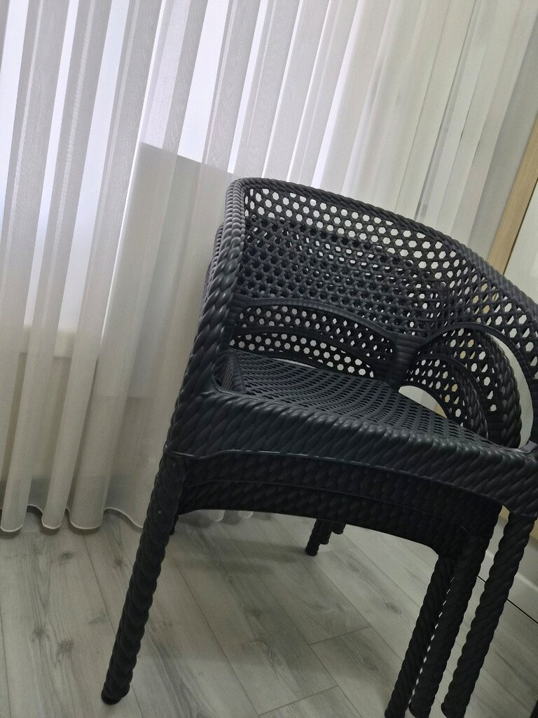 BAHÇE BALKON RATTAN ÖRGÜ DESENLI SANDALYE SIFIR - 6