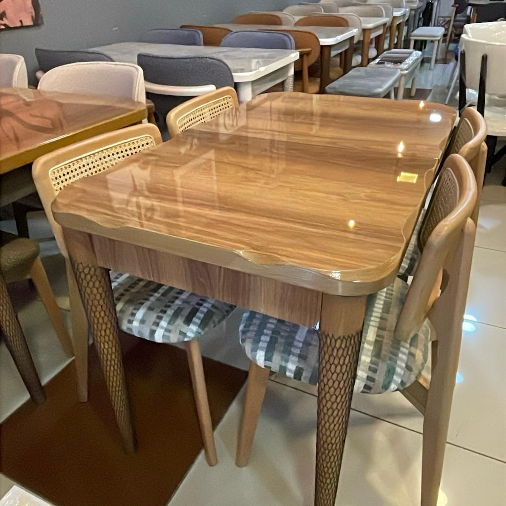 70x110 High Gloss Masa Takımı – 4 Zion Sandalye - 2