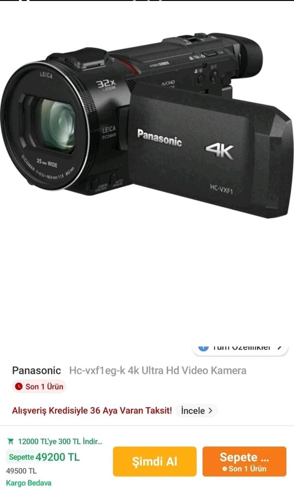 Panasonic sıfır 4K kamera - 4