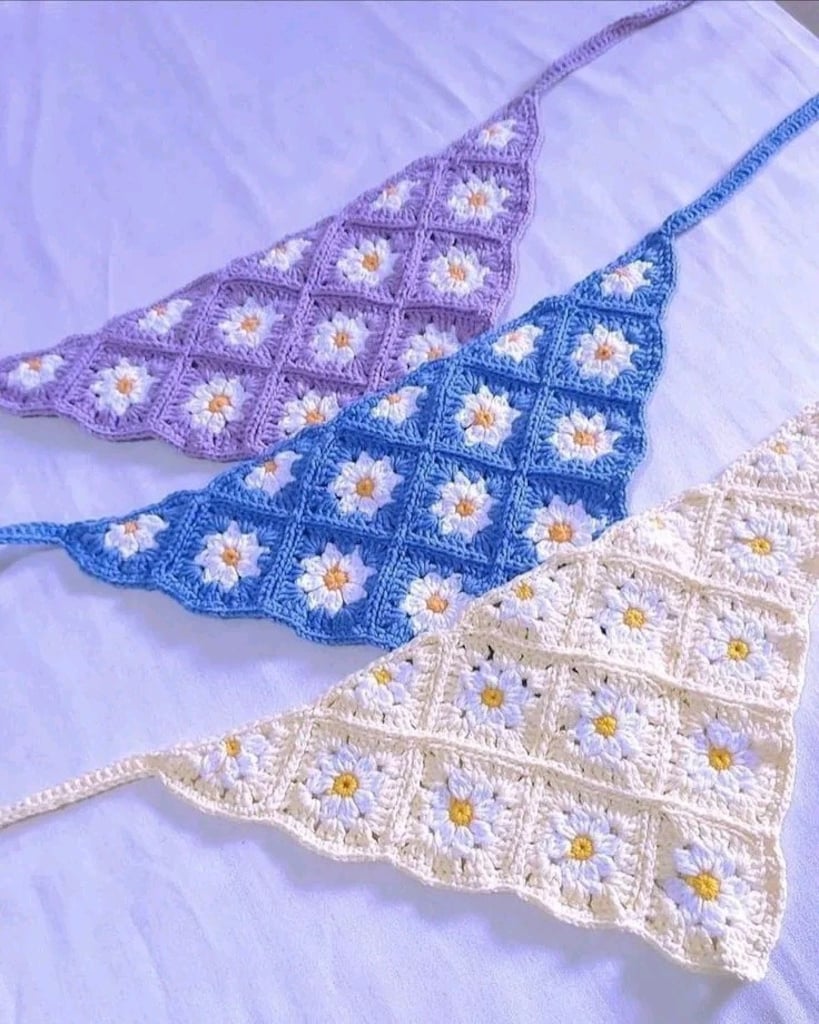 örgü bandana - 2
