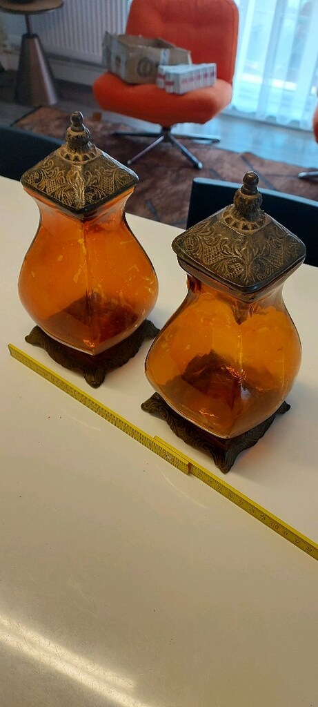alt üst pirinç döküm kapaklı vazo - 3