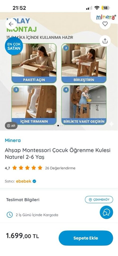 e bebek öğrenme kulesi - 2