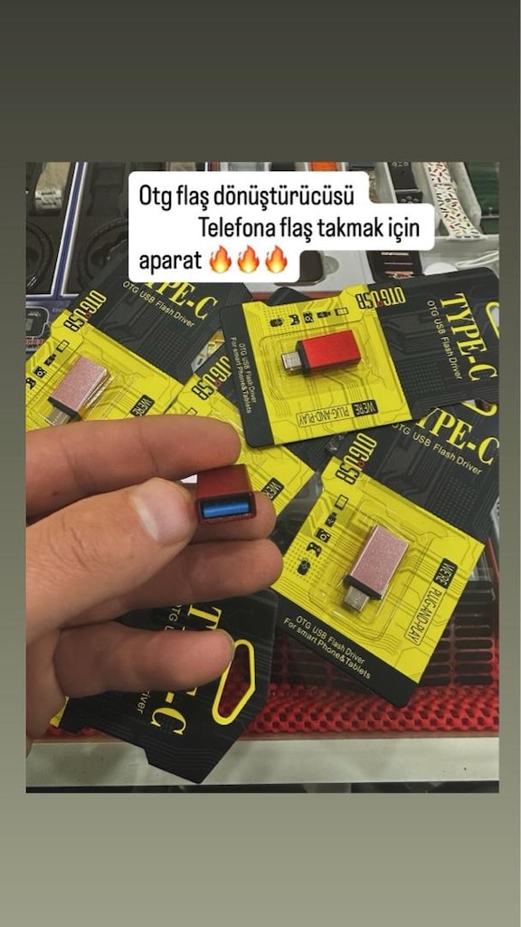 otg flaş dönüştürücüsü flaş telefona takmak için aparat kampanya 80 tl