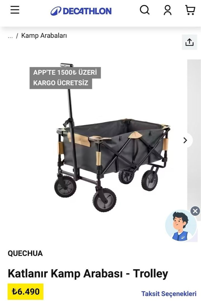 DECATHLON QUECHUA Katlanır Kamp Arabası - 11