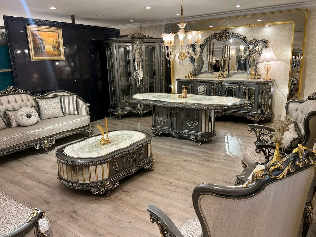 Klasik Desenli Mermer Desenli SALON TAKIMI - 11