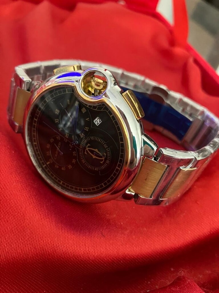Cartier Ballon Bleu Chronograph Çift Tonlu erkek kol saati.. - 9