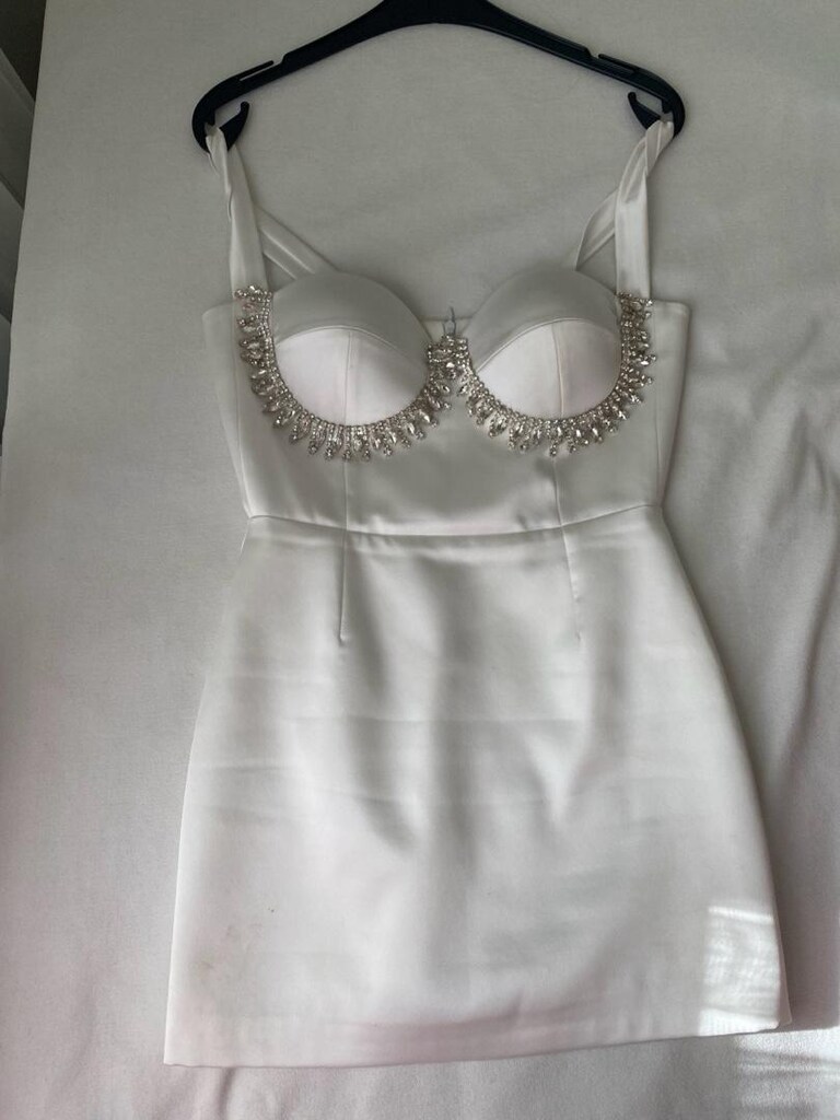 Mini Beyaz Elbise - 2