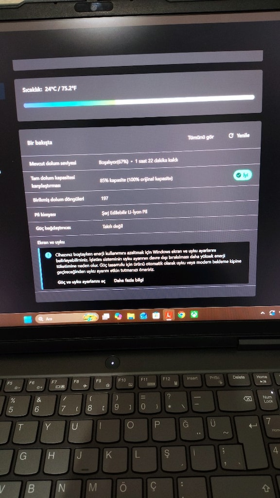 Temiz Lenovo IdeaPad gaming 3 - R7 6800h / RTX 3050 Tİ / 165 HZ 16 İNÇ - 10