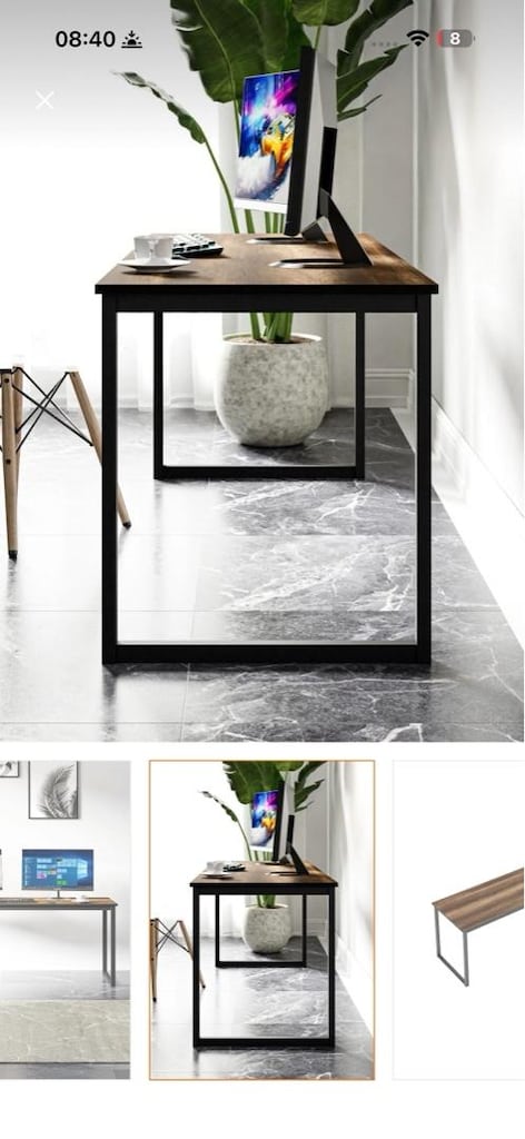 Ceramical Çalışma Masası Ceviz Metal Ayaklı - 3