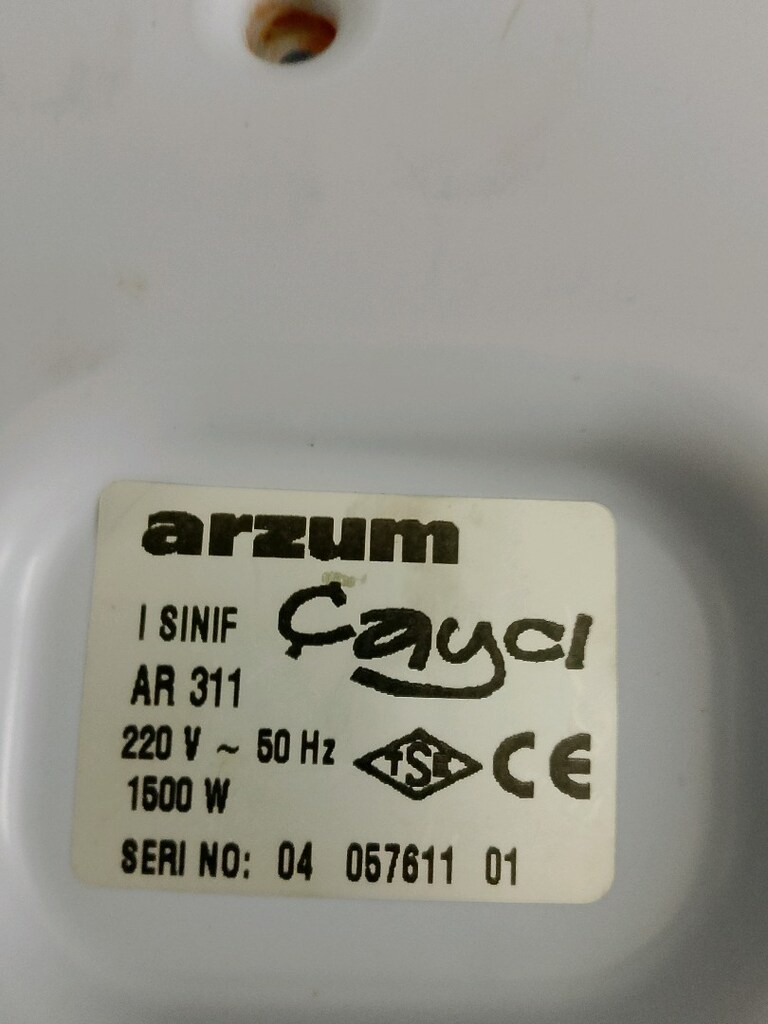 Arzum Çaycı Çay / kahve makinası alt taban - 3