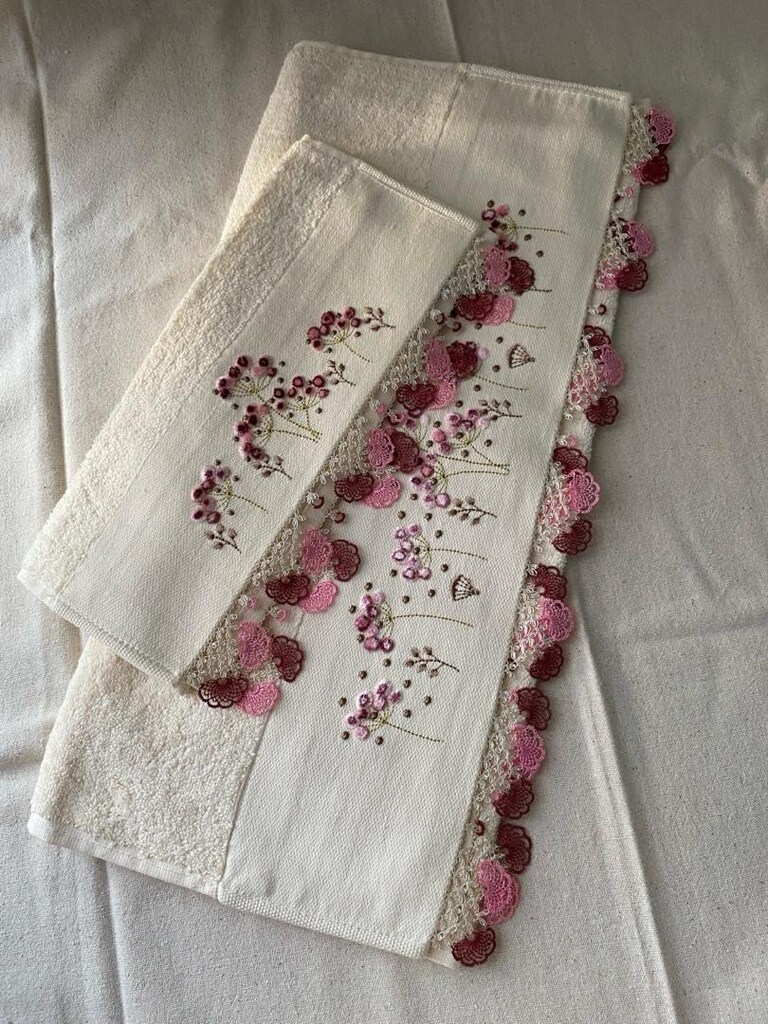 5 takım igne oyalı havlu - 9