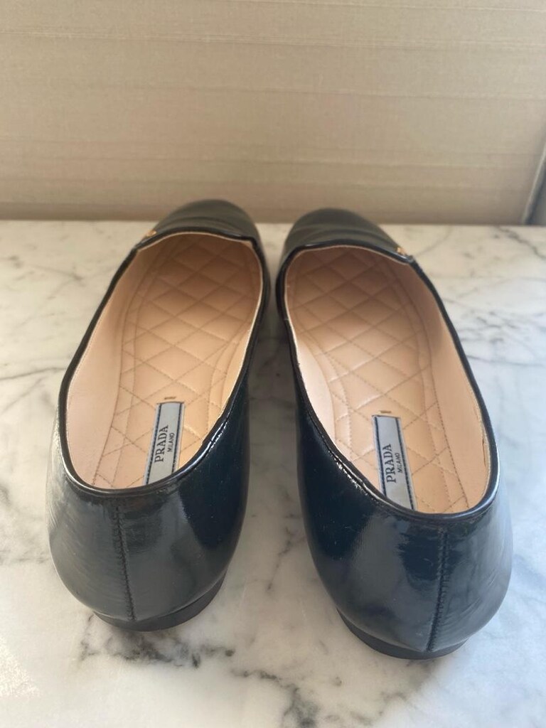 Prada 36,5 Siyah %100 Deri Babet - 6