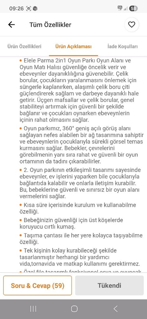 bebek oyun parkı 1.25 e 1.25 ebat. temiz sorunsuz kaliteli. - 6