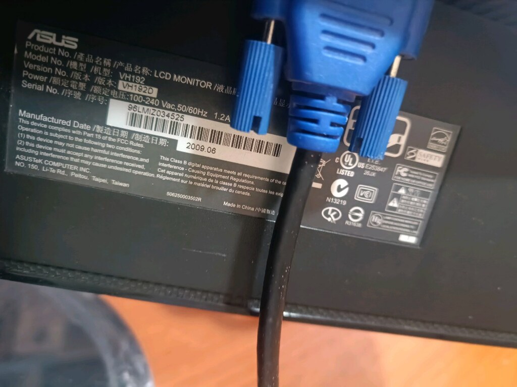 Asus VH192 Monitör VGA giriş hatasız - 8