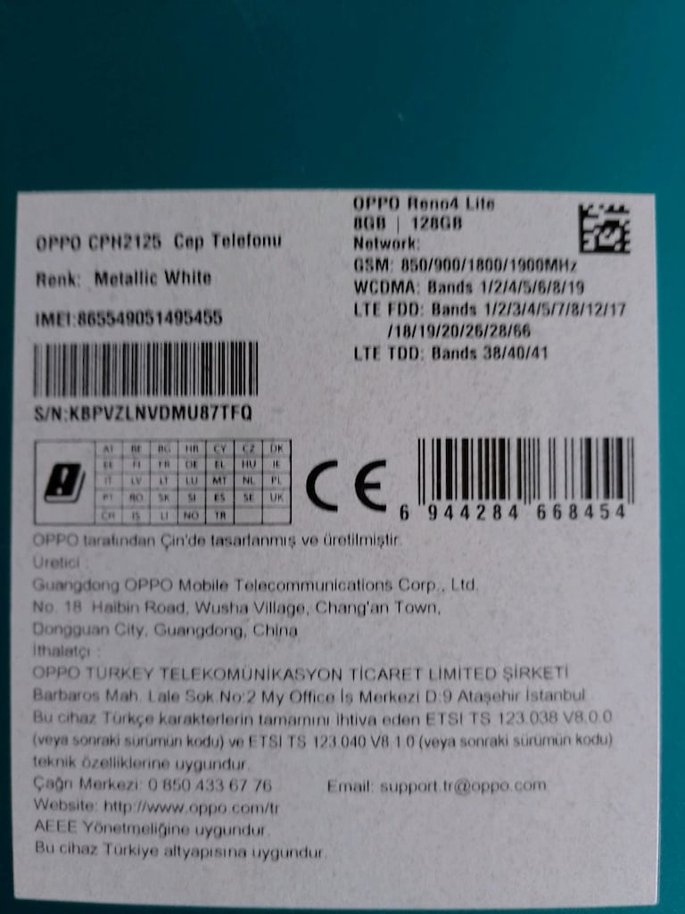 Oppo Reno 4 Lite 8 gb ram ilk sahibinden sorunsuz - 4