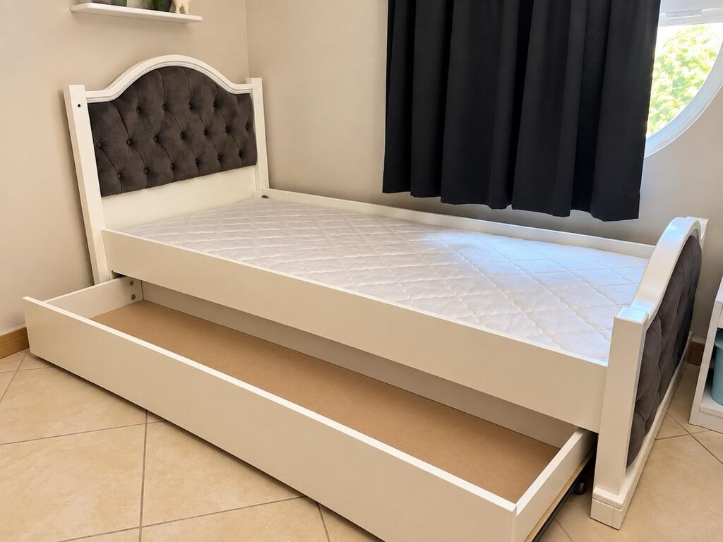 Çocuk Odası Yatak + Baza + Başlık | Açılır Alt Yataklı | Çok Temiz - 3