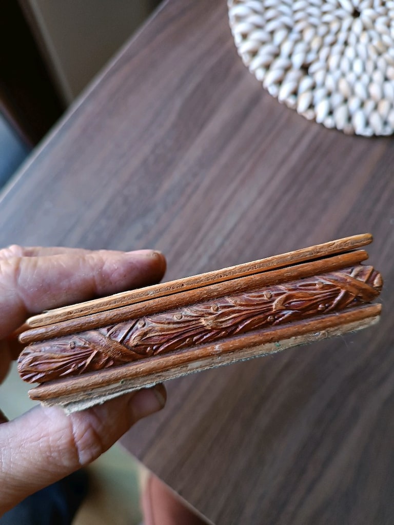 Vintage tarzda küçük ahşap/karton Kutu - 4