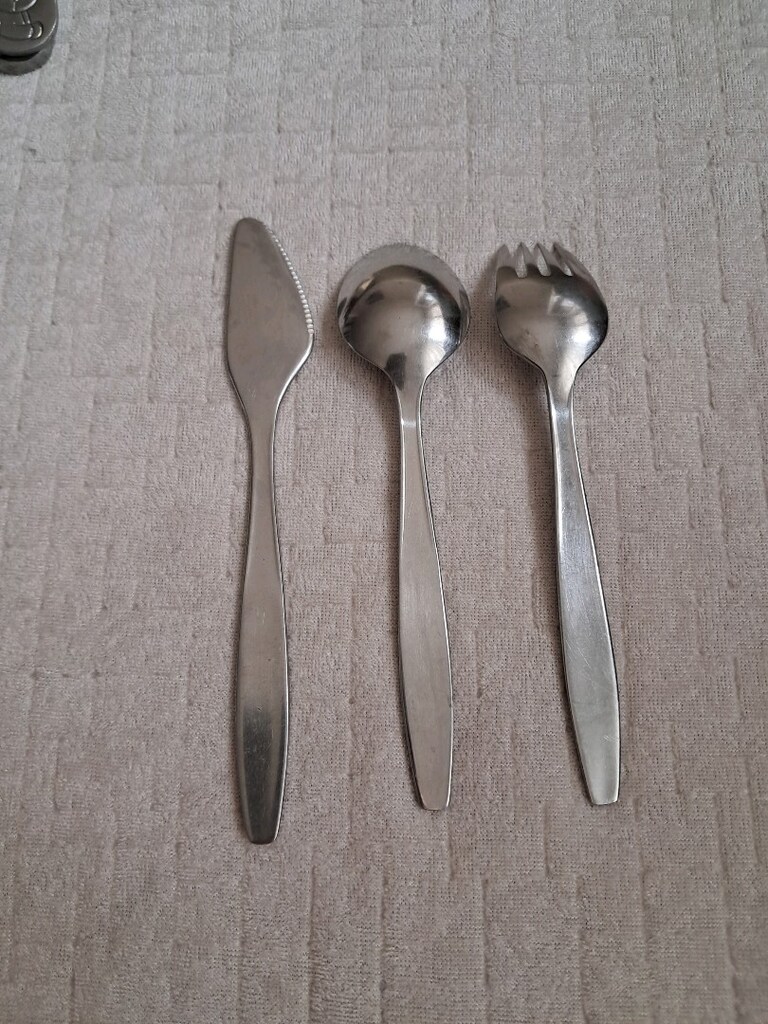 antika metal kaşık çatal bıçak seti - 3