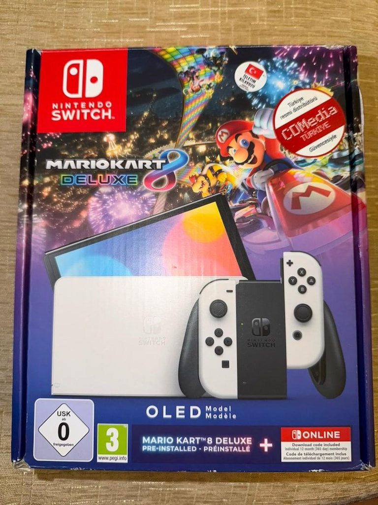Garantili Nintendo Switch OLED Konsol Beyaz + Mario Kart 8 Deluxe - 12
