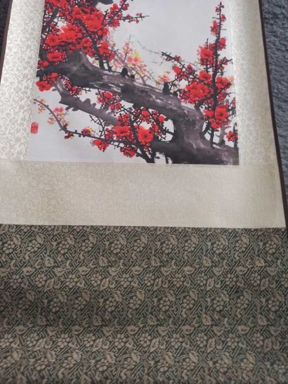 japon çin kiraz çiçeği desenli tablo - 2