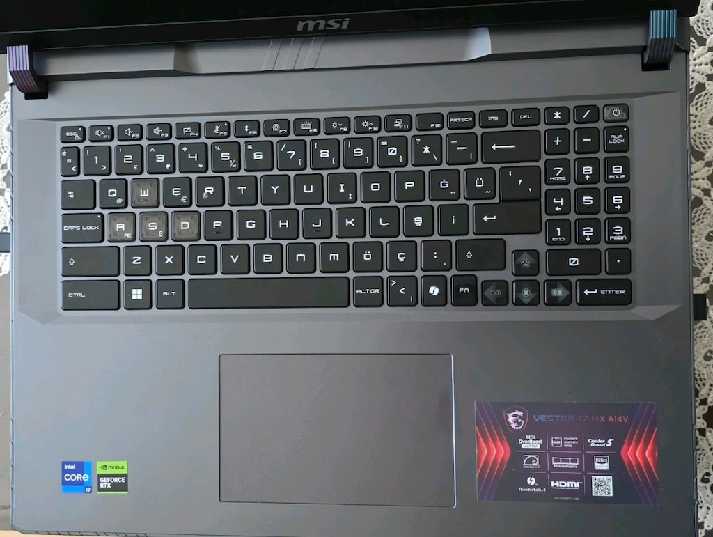 msi vector 17hx a14vıg