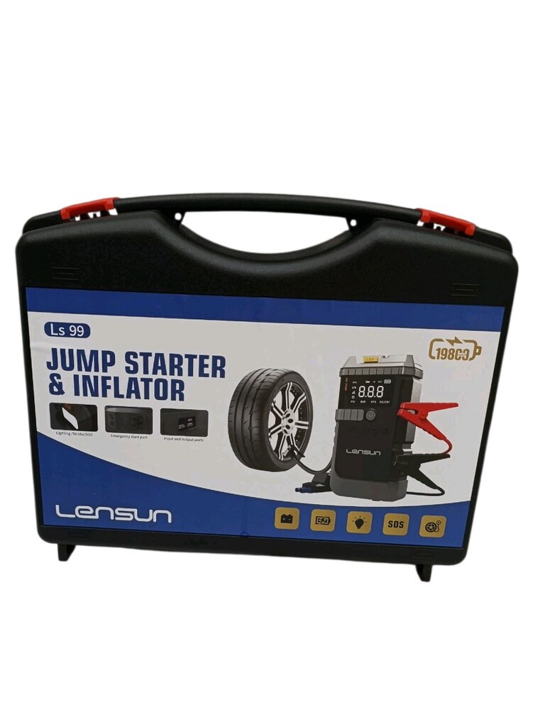 LENSUN LS99 Jump Starter 19800 mAh Akü Takviyeli Hava Kompresörü - 4