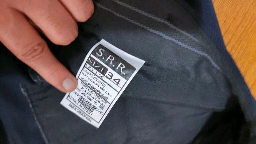 Erkek likralı koyu lacivert pantolon. - 6