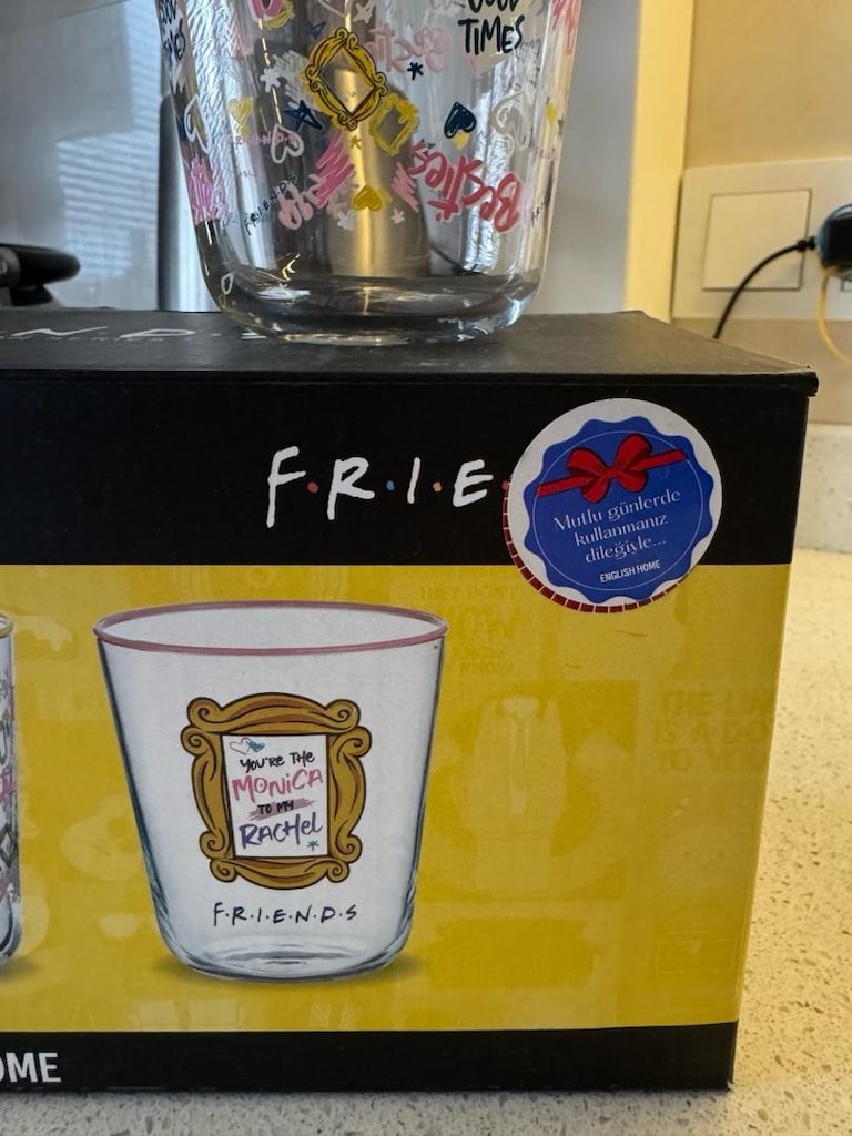 English home sıfır 3 adet friends lisanslı bardak - 6