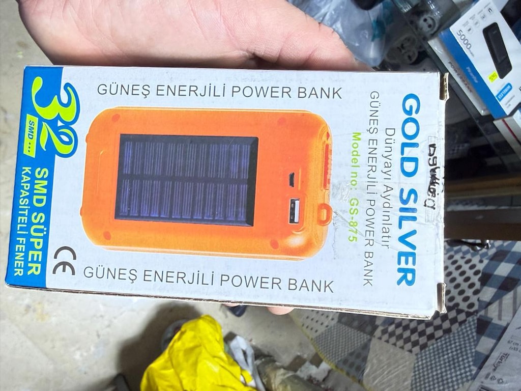 Gold Silver Güneş Enerjili Power Bank - 2