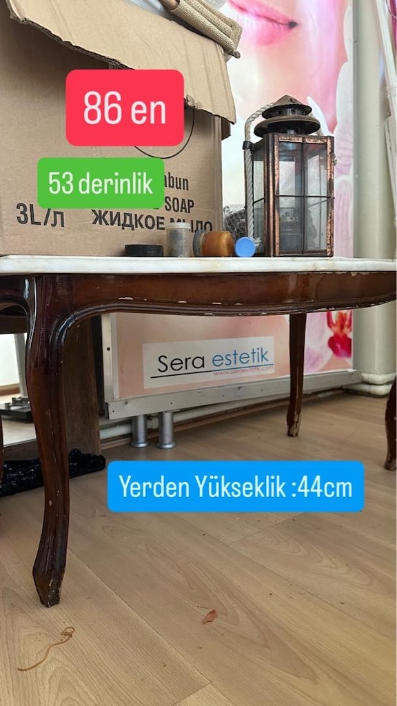 Sehpa Mermer Sehpa Antika masa stand - 7