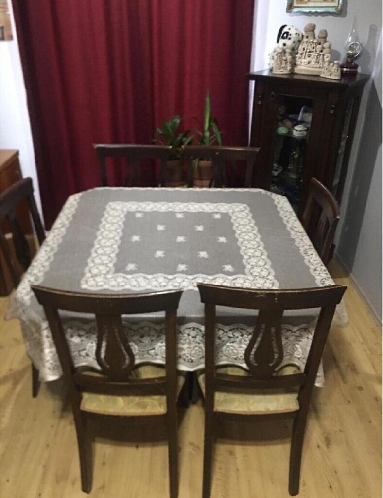CEVİZ AĞACI ESKİTME YEMEK MASASI - 2