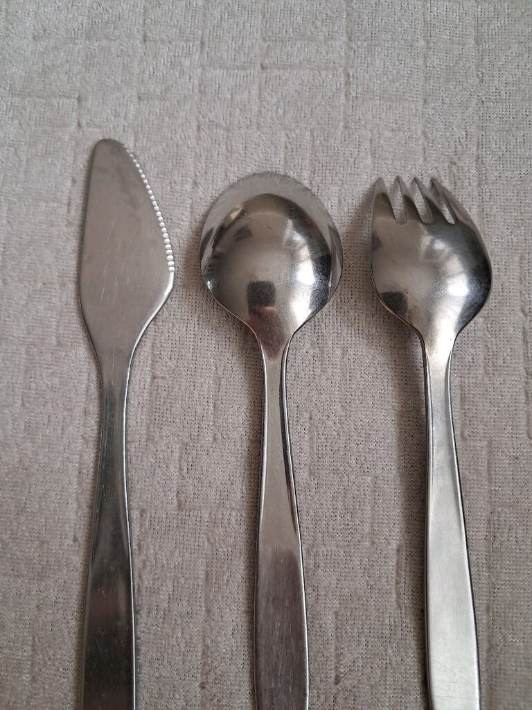 antika metal kaşık çatal bıçak seti - 4