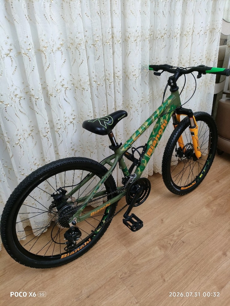 Tertemiz, komple bakımlı 24" Bianchi Spider 401 disk frenli bisiklet - 6