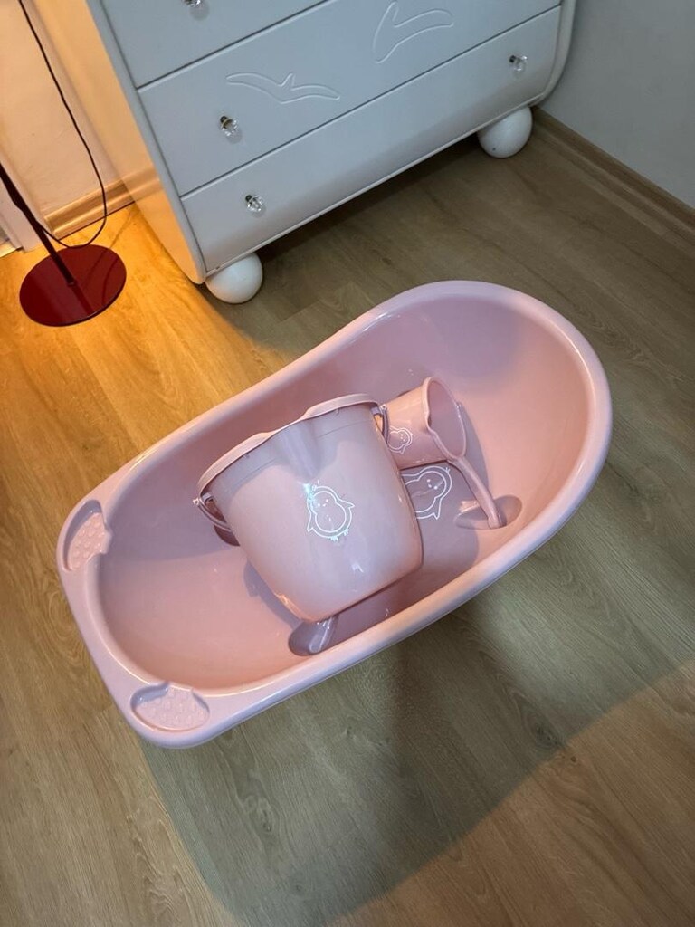 Bebek Yıkama Küvet Maşrapa kova 3lü set - 5
