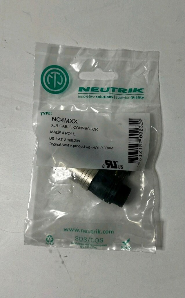 Neutrik NC 4MXX 4 pin Erkek XLR konnektör - 2