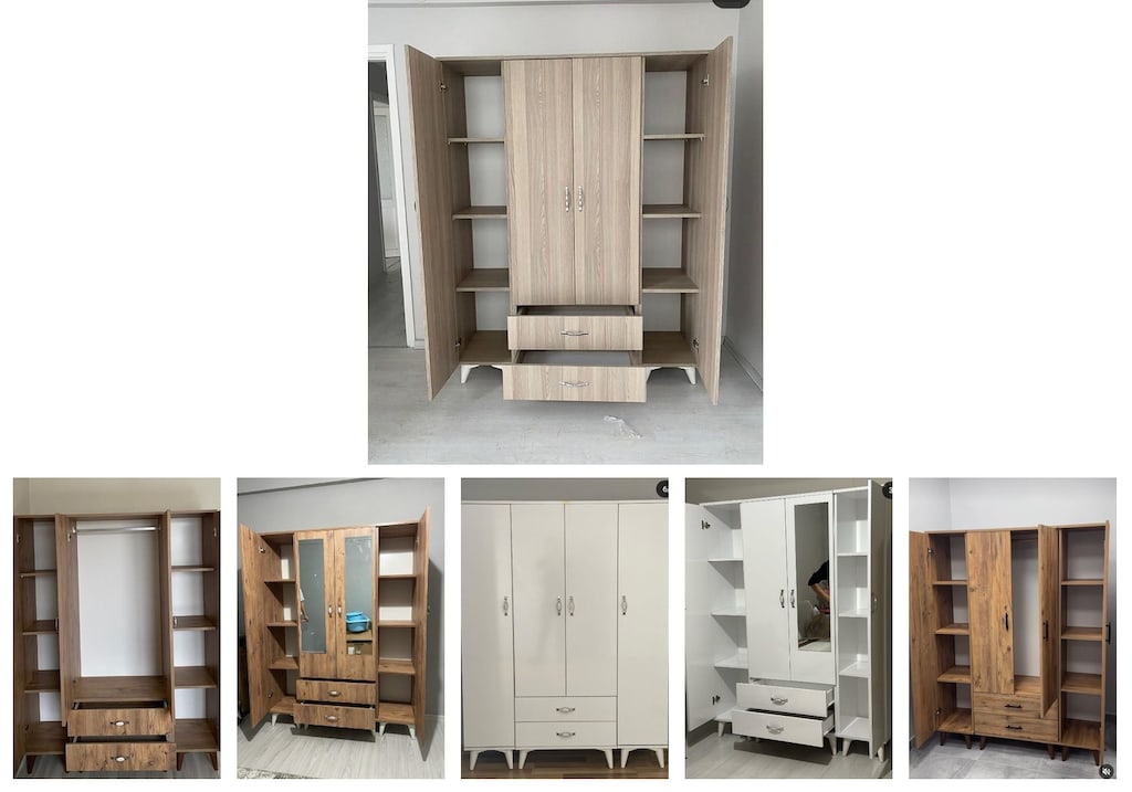 4 kapaklı elbise dolabı akwlagnwdl - 6