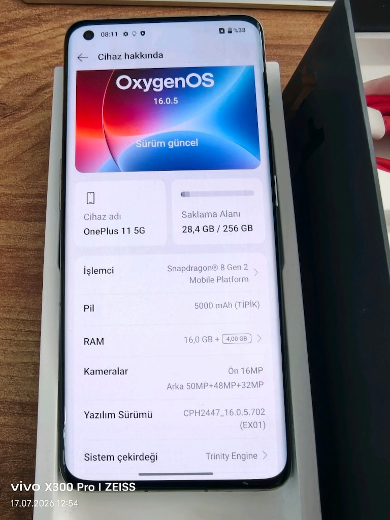 Oneplus 11 5G Yasal Kayıtlı 16/256 GB Ful Kutu 100W Kaçmaz - 4
