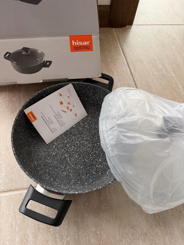 Hisar Optima 26 cm Siyah Basık Tencere - 2