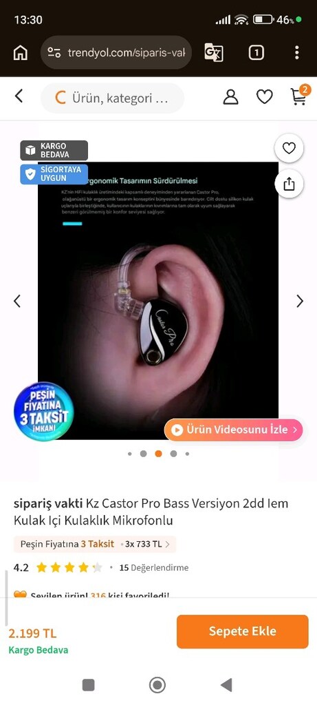 KZ CASTOR PRO profesyonel kulaklık - 7