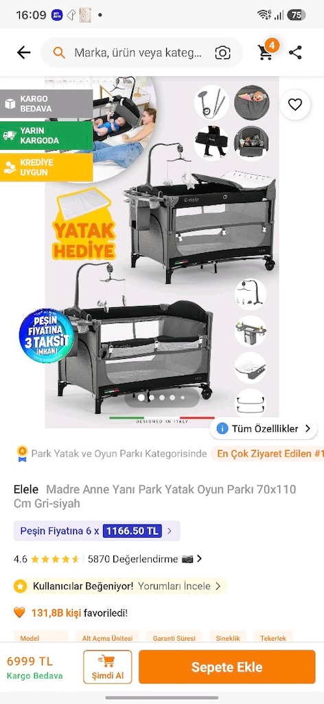 anne yanı park yatak sıfır ürün - 2