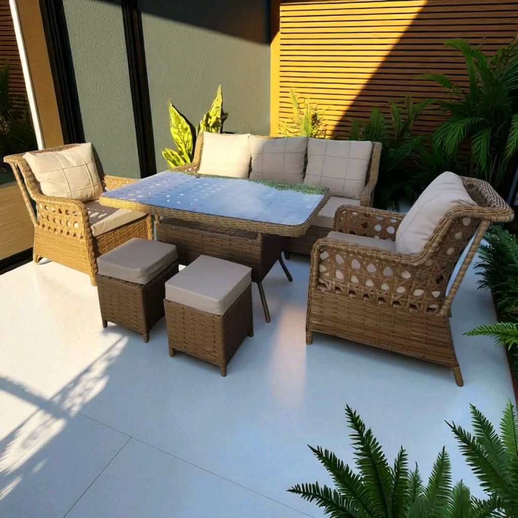 rattan bahçe balkon mobilyasi, koltuk takımı - 11