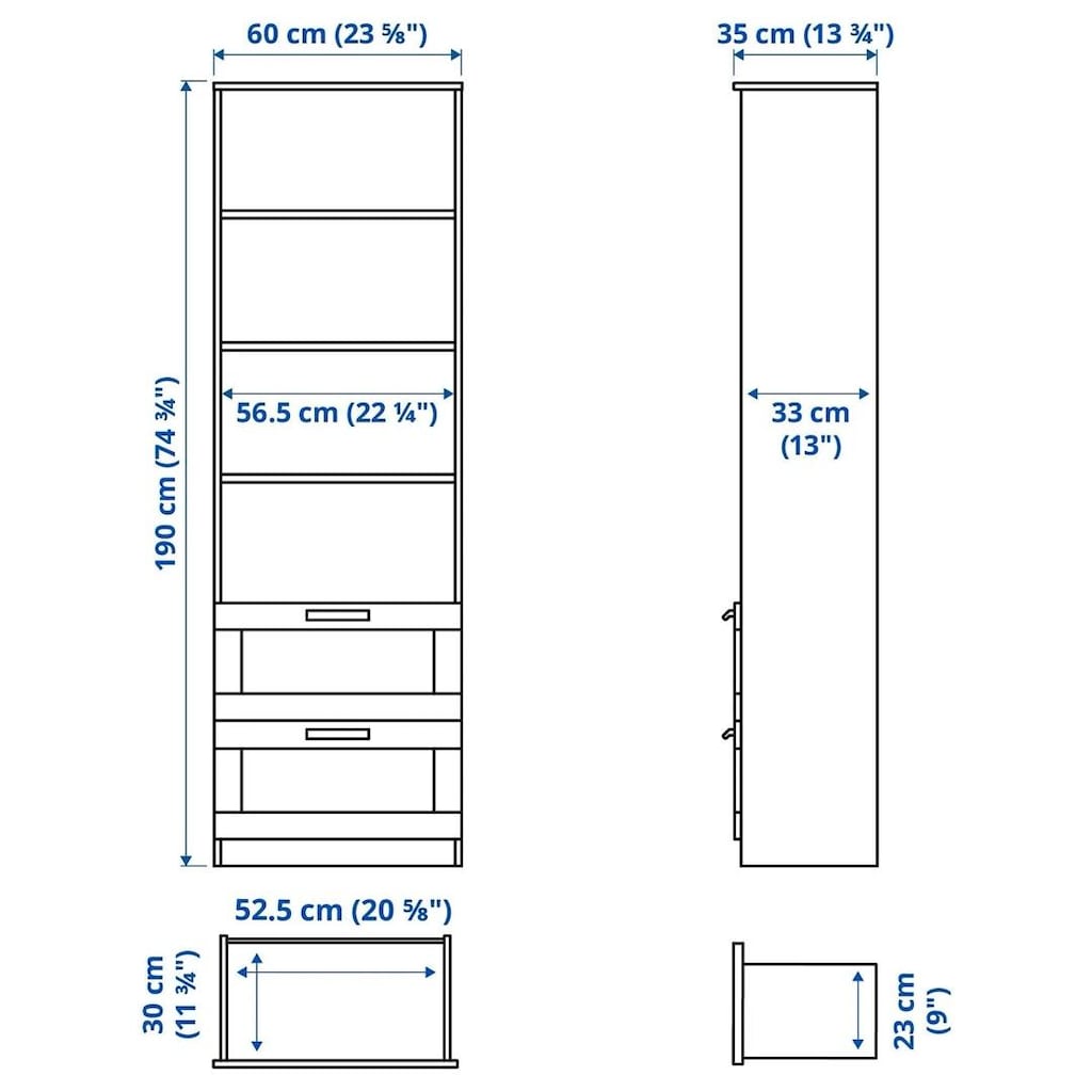 IKEA Kitaplık / Çok Amaçlı Raf Ünitesi – 2 Çekmeceli – Çok Temiz - 6