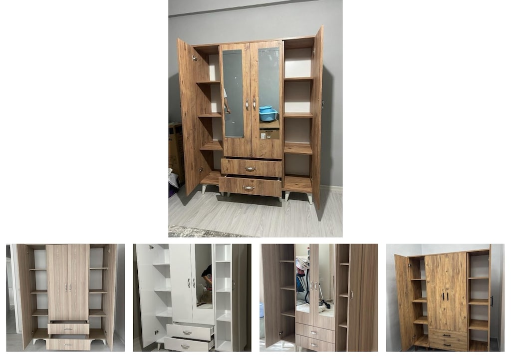 4 kapaklı elbise dolabı hqkmohggzx - 2