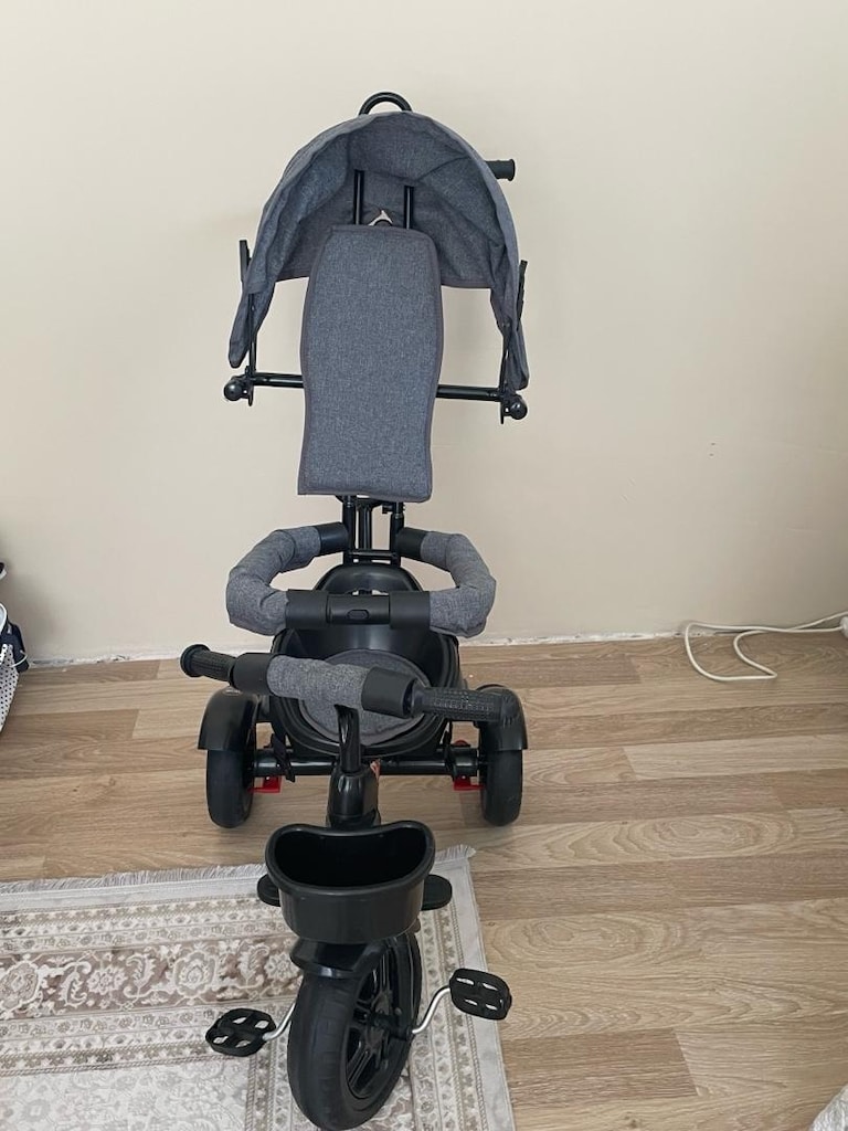 1 yaş hiper bisiklet ebeveyn kontrollü 3 tekerli çocuk bisikleti