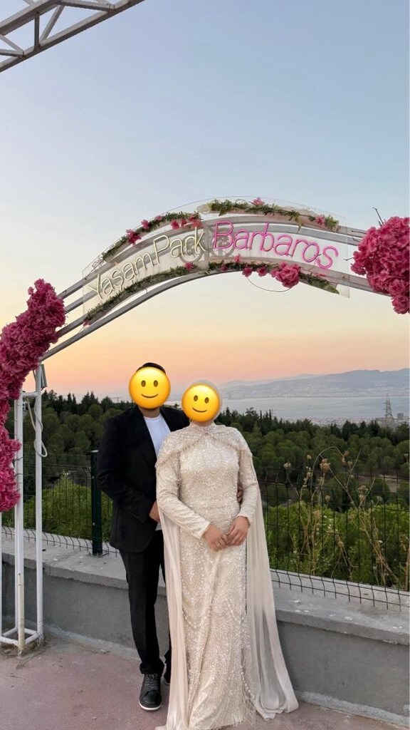 bej taşlı abiye - 3