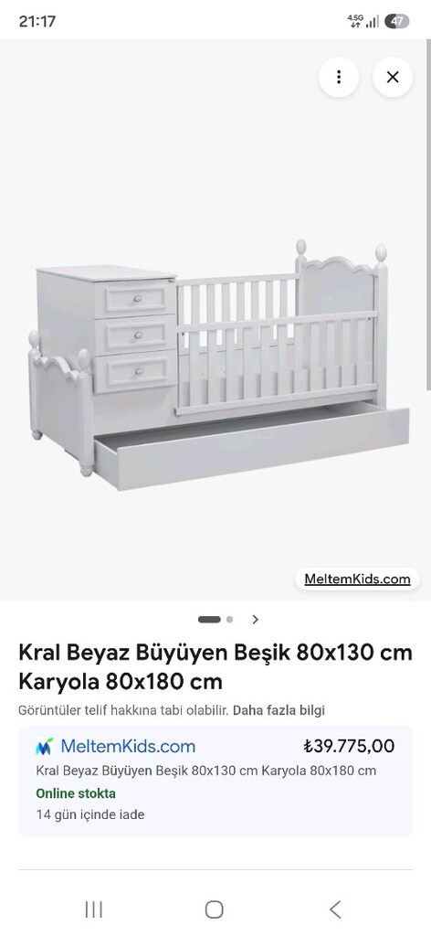 Tamamı mdf büyüyen beşik şifonyer ve komodinler - 2