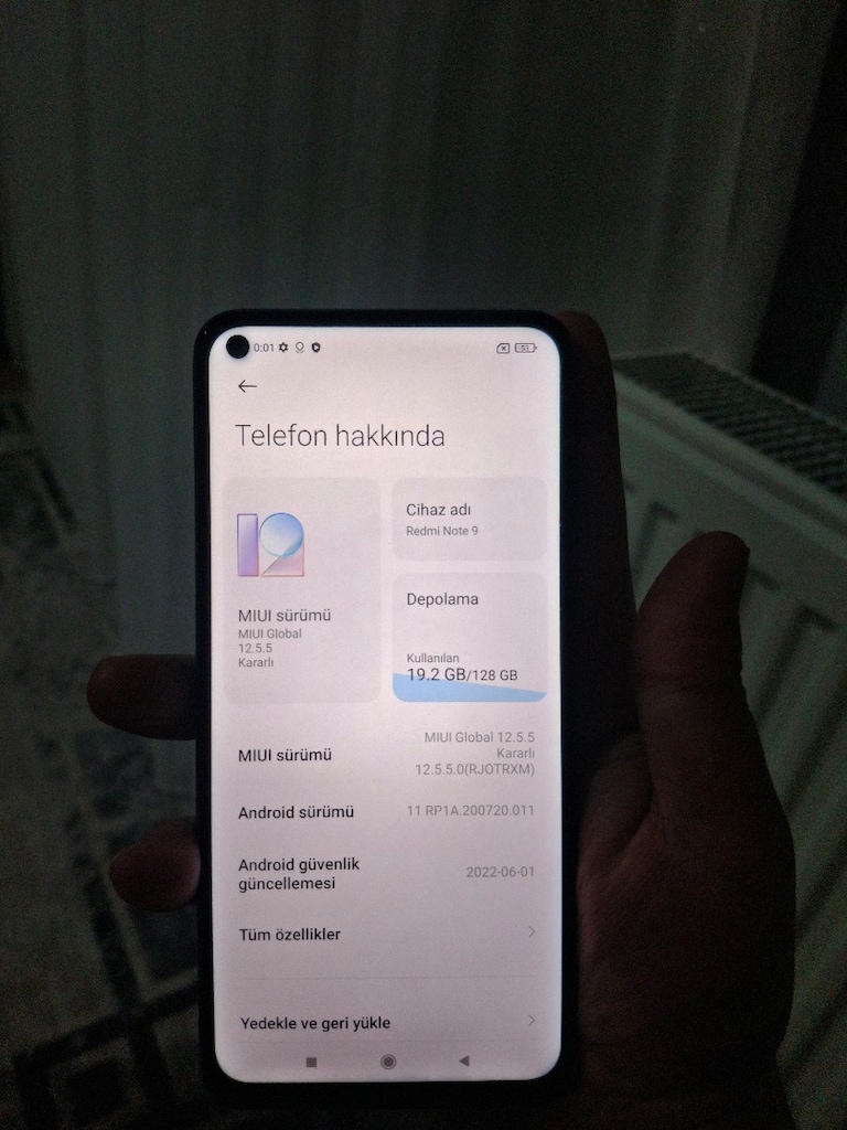 ORJİNAL DEĞİŞENSİZ TEMİZ REDMİ NOT9 8GB RAM 128GB HAFİZA TR KVK CİHAZI - 2