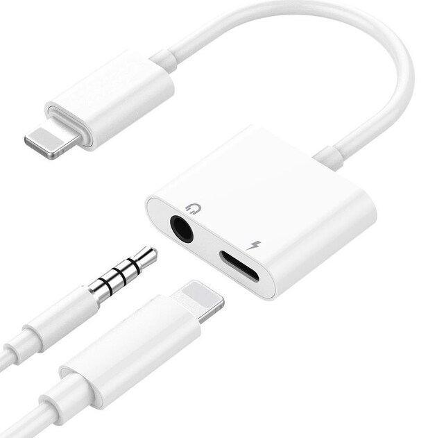 Iphone Lightning Kulaklık Şarj Çevirici Dönüştürücü Adaptör Aux Kablo